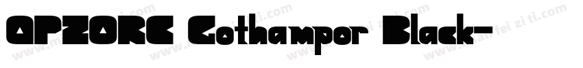 QPZORC Gothampor Black字体转换